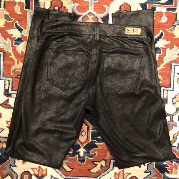 Design Lab Soho Super Skinny stretch textures black pants Size 25 - Picture 4 of 6